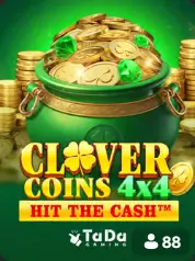Clover Coins 4x4 Hit The Cash BC Game Danmørk game cover